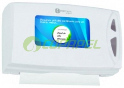 Dispenser Plástico 3EM1 Branco p/ Papel Toalha interfolhas LIDMT