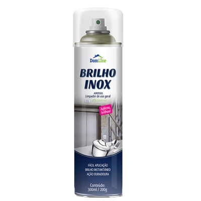 Limpeza Geral Domline Aerossol Brilha Inox p/ uso geral 200G/300ml