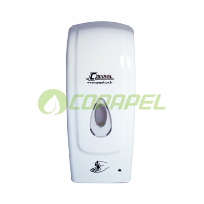 Dispenser Eletrônico Plástico Branco p/ Sabonete Espuma c/ Reservatório 1L SA-1001-ES