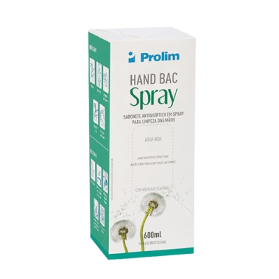 Refil Sabonete Antisséptico Spray p/ mãos s/ fragrância Bag 600ml Hand Bac ref.SASPT977