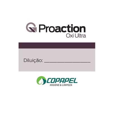 Adesivo Proaction Oxi Ultra p/ diluidor 04cm x 04cm