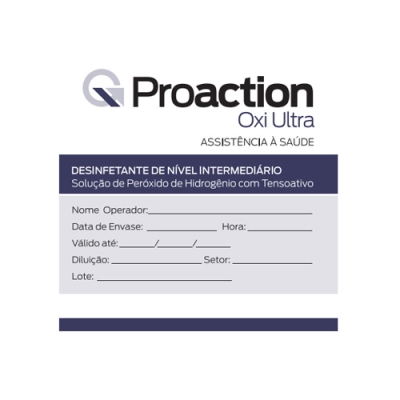 Adesivo Proaction Oxi Ultra p/ produto diluído 10cm x 08cm