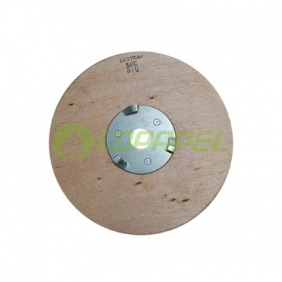 Escova c/ base de madeira e cerdas de nylon leitoso p/ lustrar piso c/ flange 350mm Band
