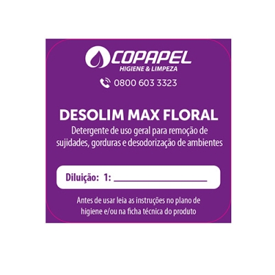 X Adesivo Diversey Desolim Max Floral p/ diluidor 04cm x 04cm