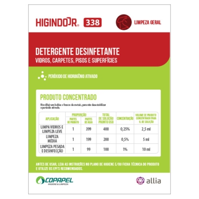 Adesivo Higindoor 338 p/ produto concentrado 10cm x 08cm