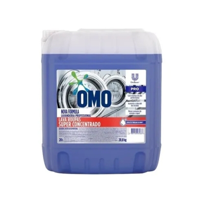 Lavanderia Omo Detergente Líquido Super Concentrado p/ roupas 20L Ref.68827003