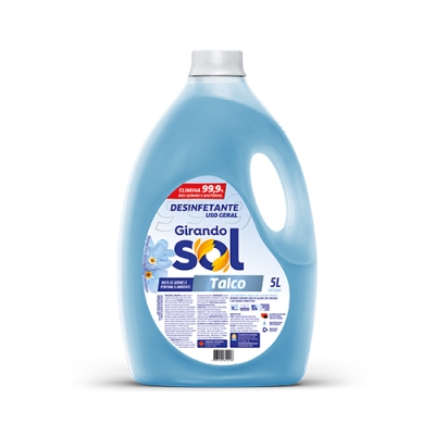 Limpeza Geral Girando Sol Talco Desinfetante p/ superfícies 5L