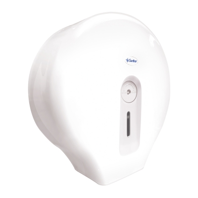 Dispenser Plástico Branco p/ Papel Higiênico Rolo 500M Titanium DHD10