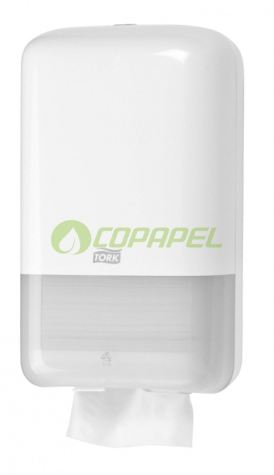 Dispenser Plástico Branco p/ Papel Higiênico Interfolhas Tork T3 556000