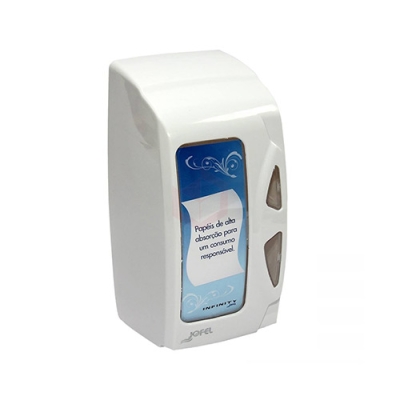 Dispenser Plástico Branco p/ papel higiênico interfolhas Infinity Versatta