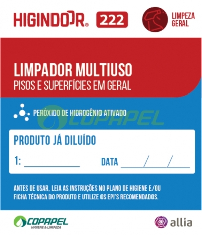 ADESIVO HIGINDOOR 222 - 6x7cm -  PRODUTO DILUÍDO